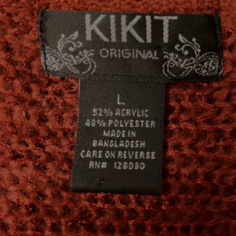 Kikit Original Burgundy Sparkly Knit Sweater - Picture 5 of 6
